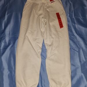 PUMA WOMEN'S FLEECE LINED SWEATPANTS CREAM SIZE MEDIUM NWT